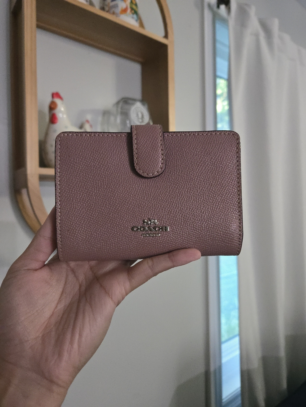 Coach Mauve Corner Medium Wallet